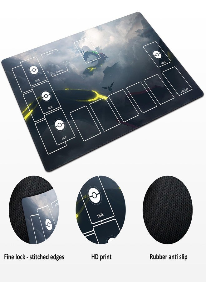 Extalas Playmat for Trading Card Game with 31 Damage Counters,Single Player Trainer Mat and Professional Storage Bag(Black Dragon) - Image 3
